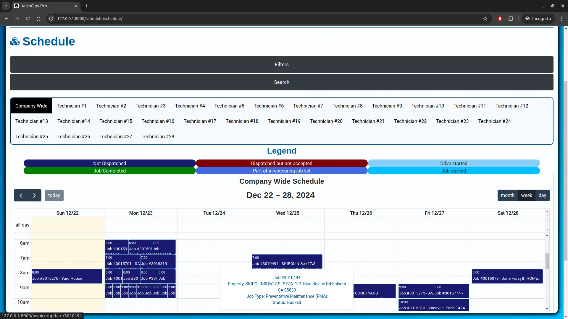Company Wide By Week