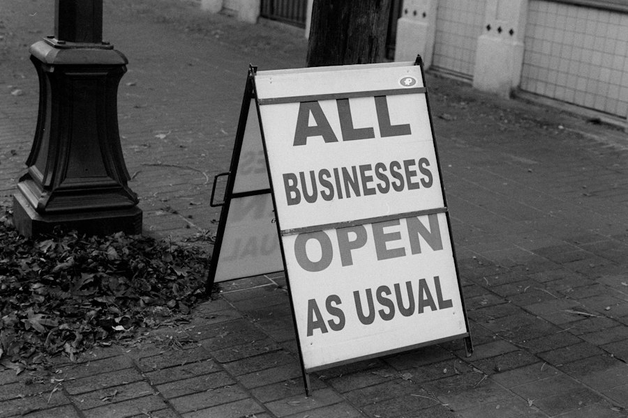 Photo business manual dispatching signs